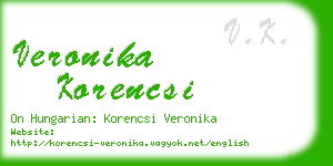 veronika korencsi business card
